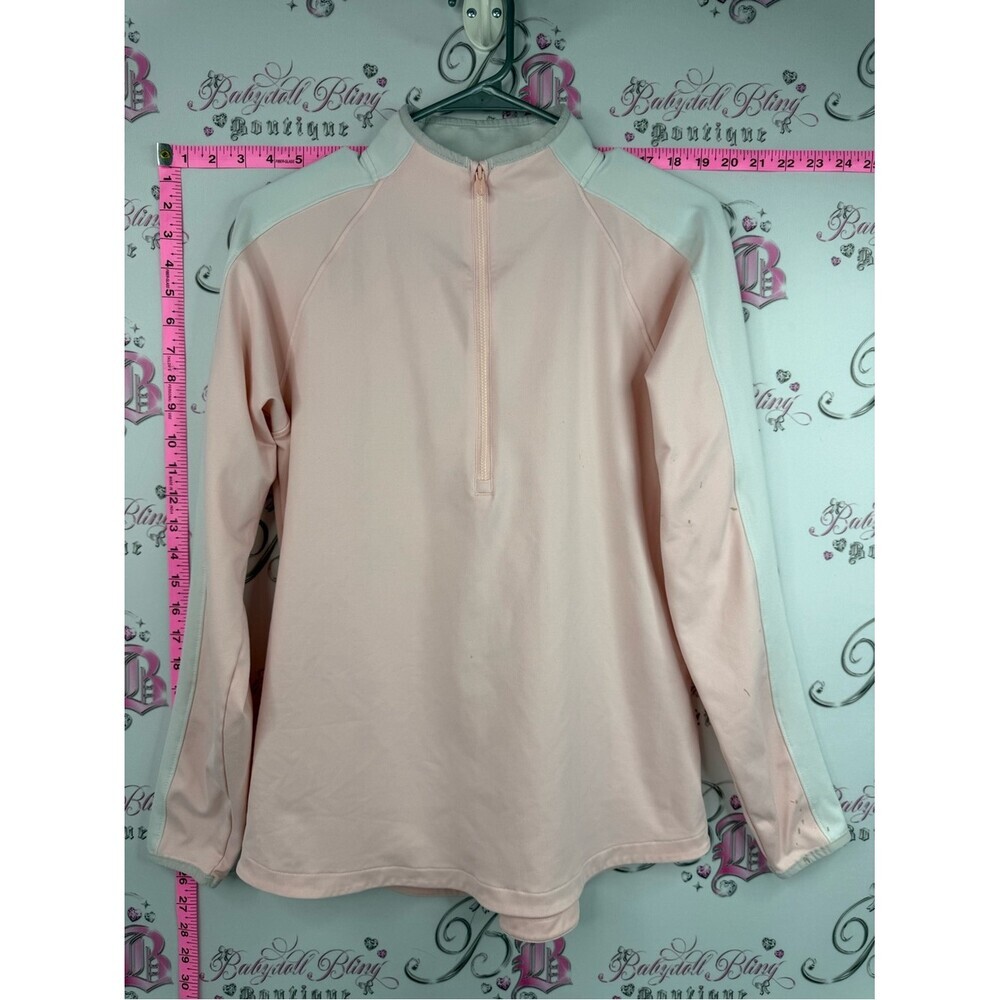 Under Armour sweater Light Pink and White Half-Zip Performance Pullover